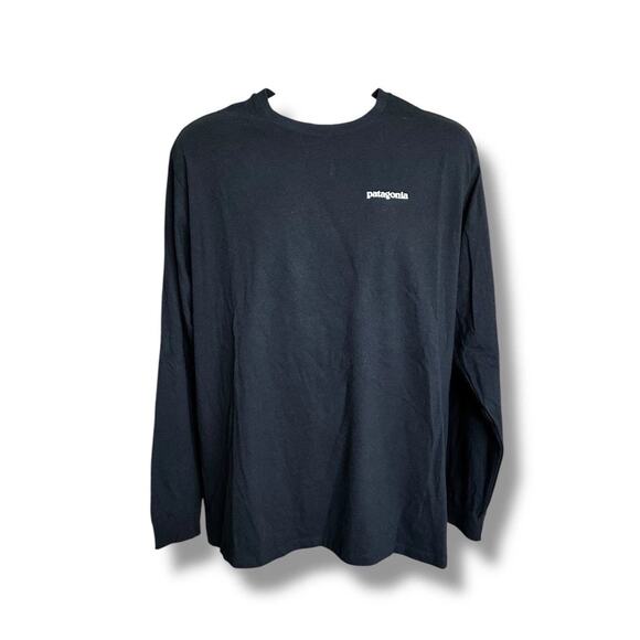 Patagonia Black Logo Responsibili-Tee Long Sleeve Shirt XL - Picture 1 of 4